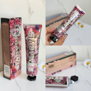 خمیر دندان مارویس مدل Kissing Rose سری گاردن | رایحه گل رز و نعنا