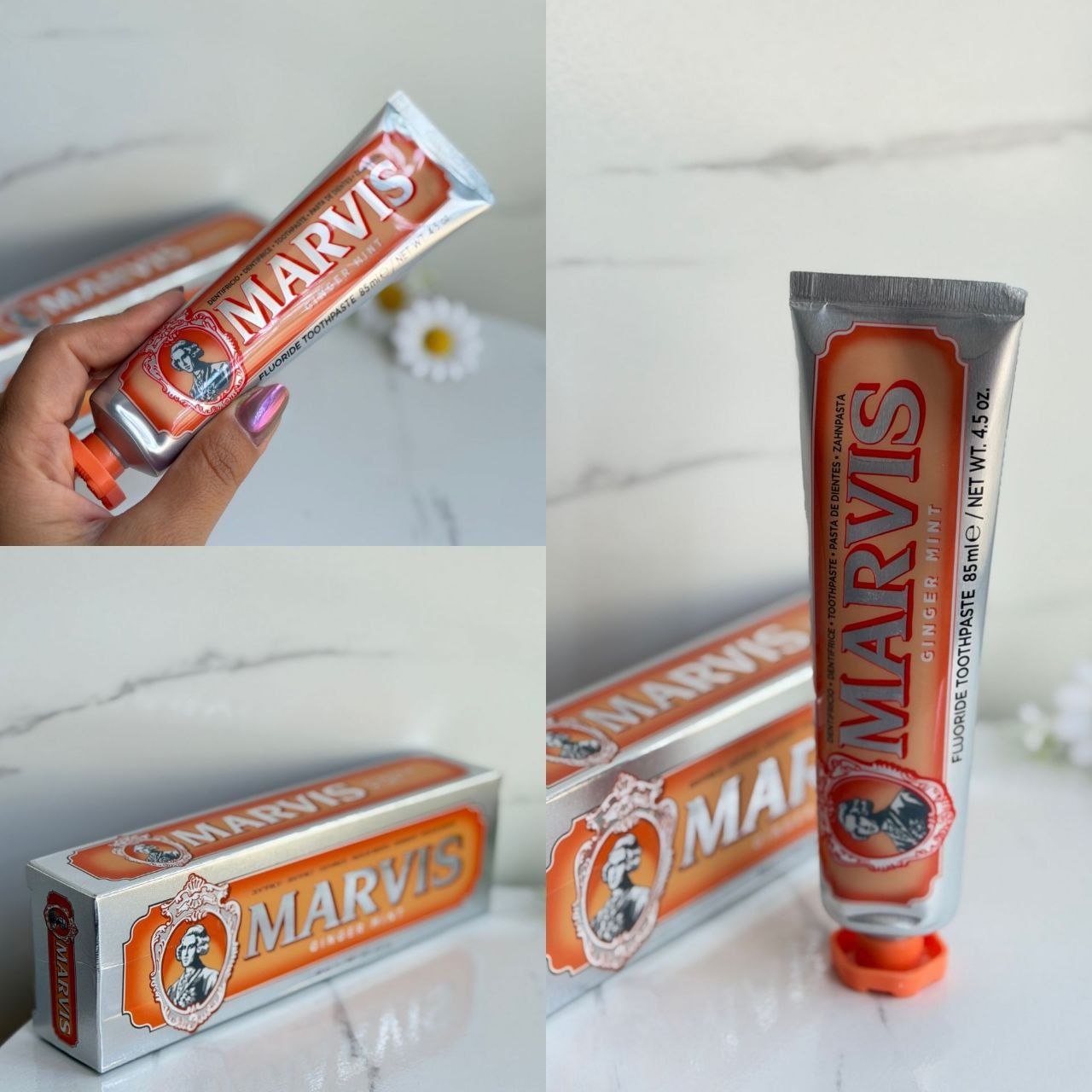 خمیردندان زنجبیل و نعناع مارویس Marvis Ginger Mint اصلی