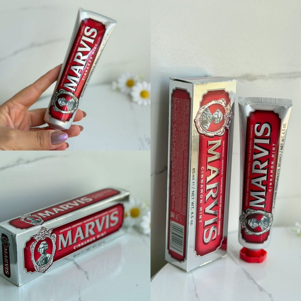 خمیردندان مارویس قرمز Marvis Cinnamon Mint اورجینال